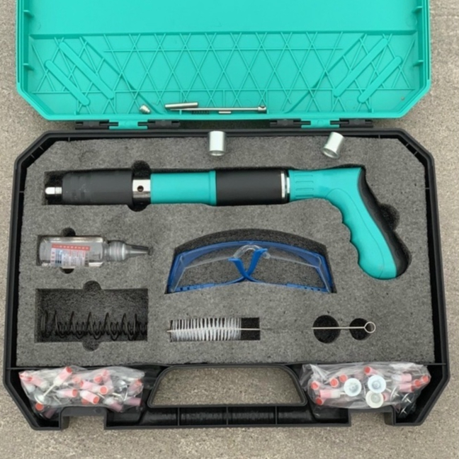 Máy bắn đinh cầm tay ( Tặng Kèm 100 Đinh ), Hiện vật trần mini, súng bắn đinh giảm thanh, đinh đóng đinh gắn tường, máng dây cố định lắp đặt thẻ ống thang máy Súng bắn đinh bê tông