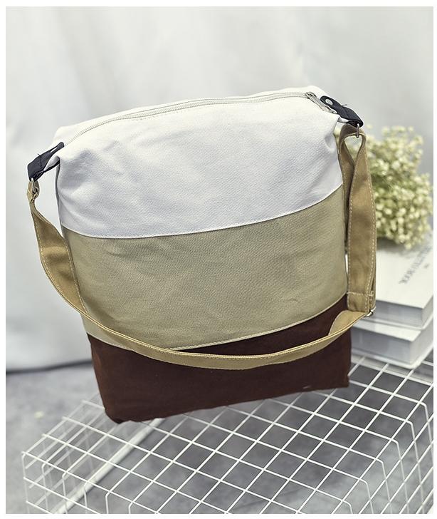 [HCM]Túi Xách Vải Canvas 3 Sọc T010