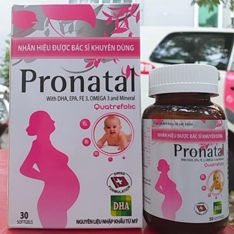 Pronatal DHA cung cấp dưỡng chất cho bà bầu, bổ sung canxi, sắt và vitami cho mẹ bầu và cho con bú cao cấp