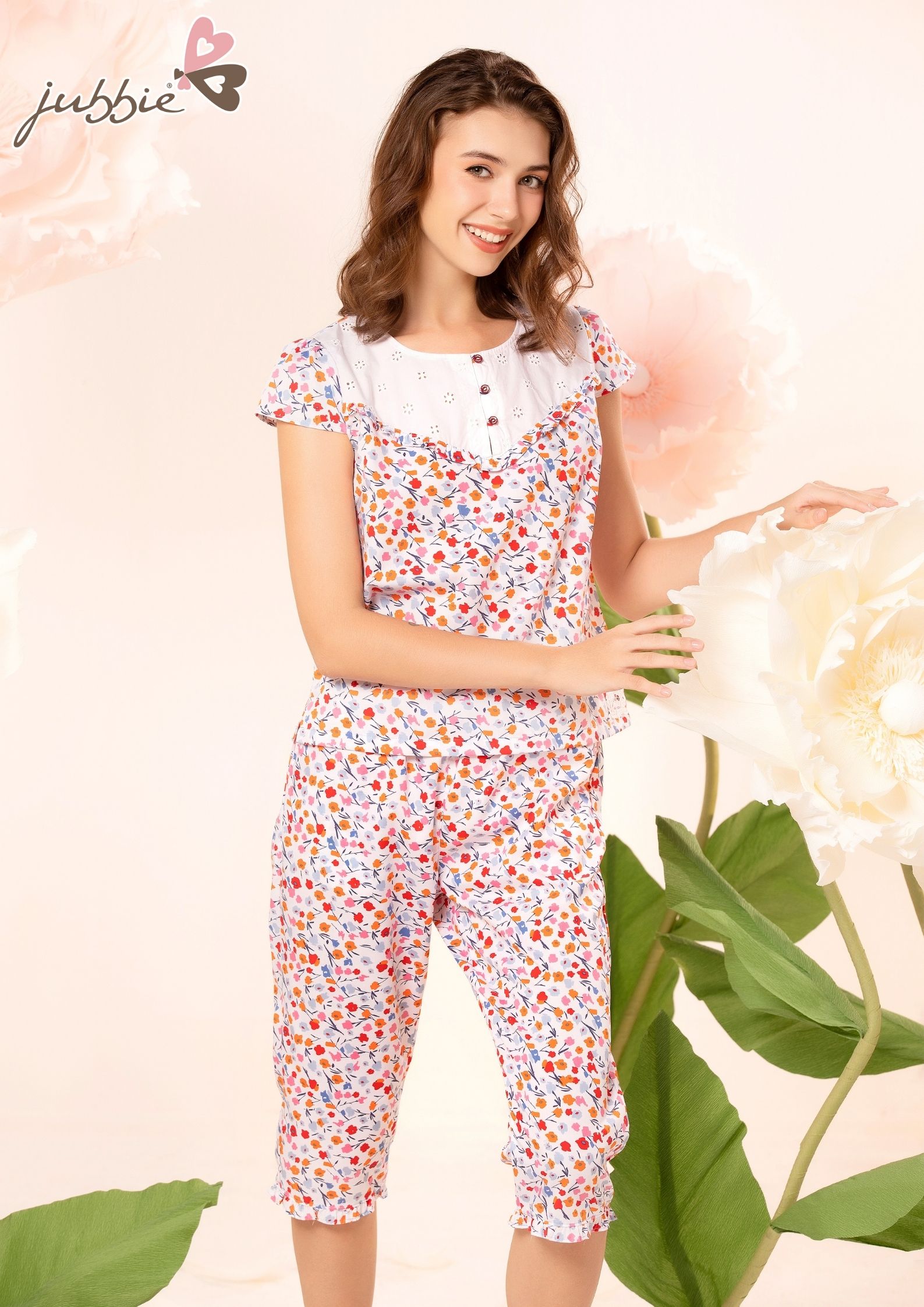 Bộ lửng cổ tròn mặc nhà Jubbie 32443
