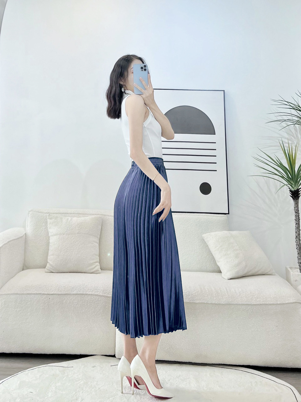 Váy dập ly ánh kim nhiều màu AfterBefore