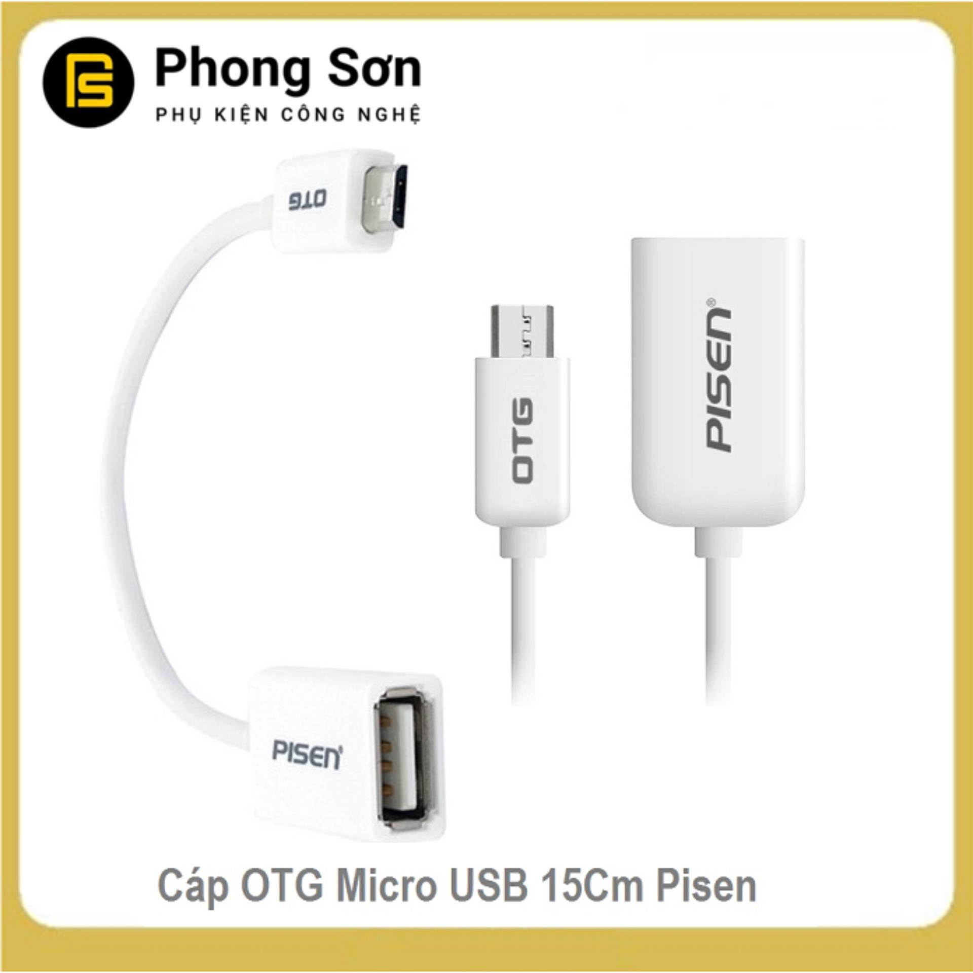 Cáp OTG 15cm Micro USB Pisen