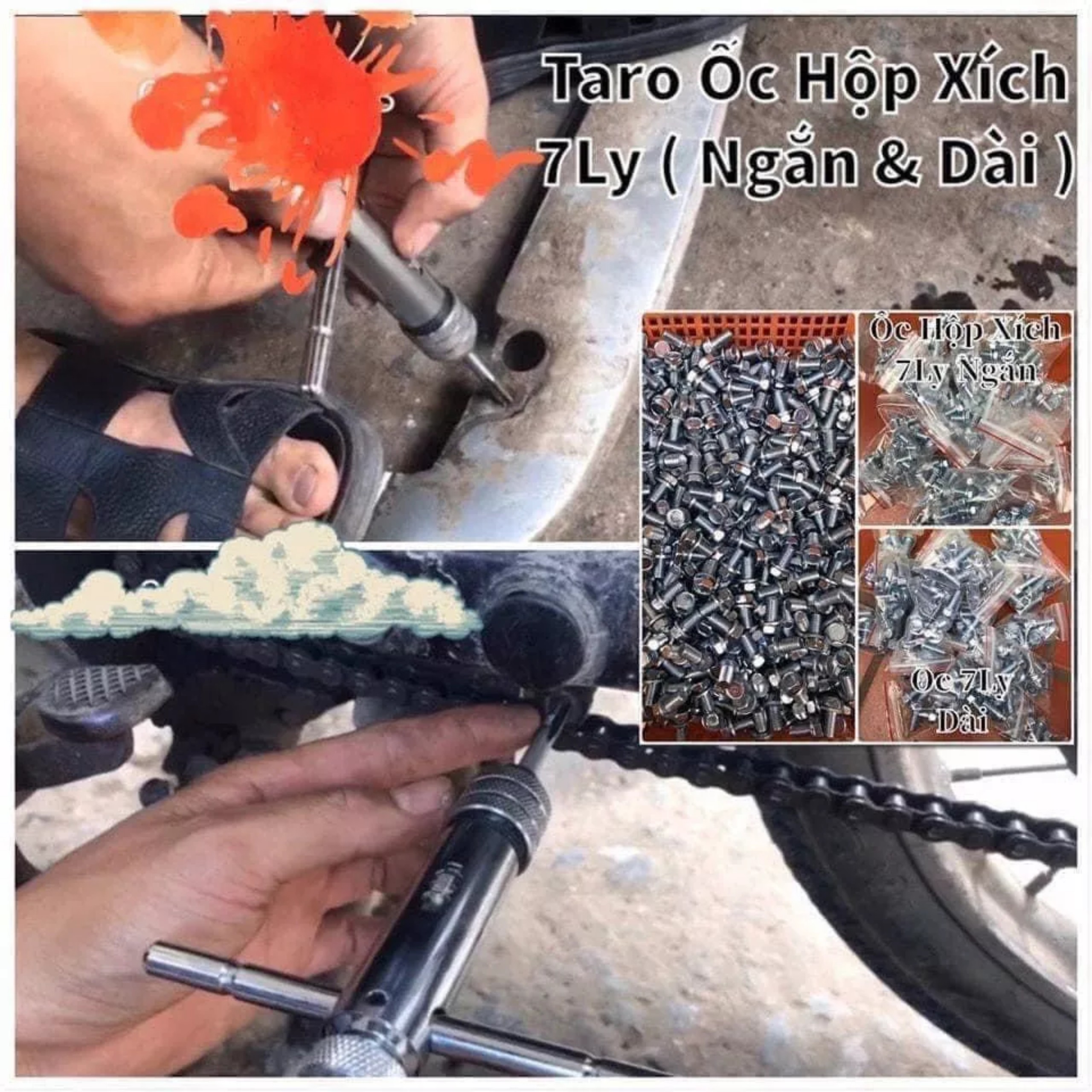Dụng Cụ Taro Ốc Hộp Xích 7Ly Cao Cấp