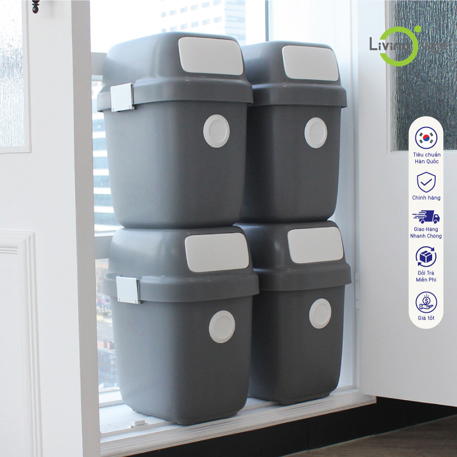 Thùng rác Dot recycling Oliving dung tích 60L