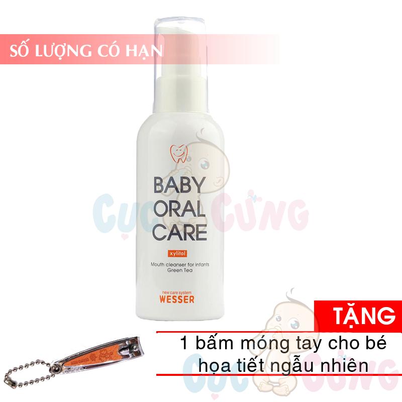 Nước rơ lưỡi Wesser 80 gram Tặng 1 cắt móng tay họa tiết ngẫu nhiên - nuoc ro luoi cho be