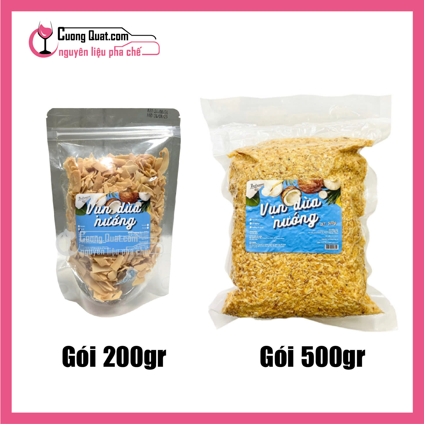 Vụn Dừa Nướng Bến Tre 200-500gr
