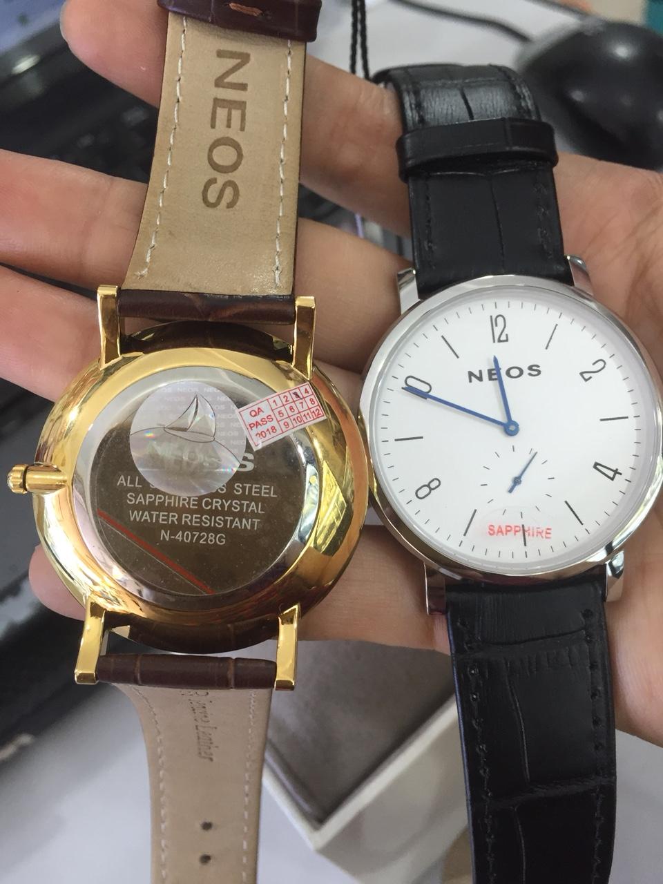 [HCM]Đồng Hồ Neos 40728M Dây Da Nam