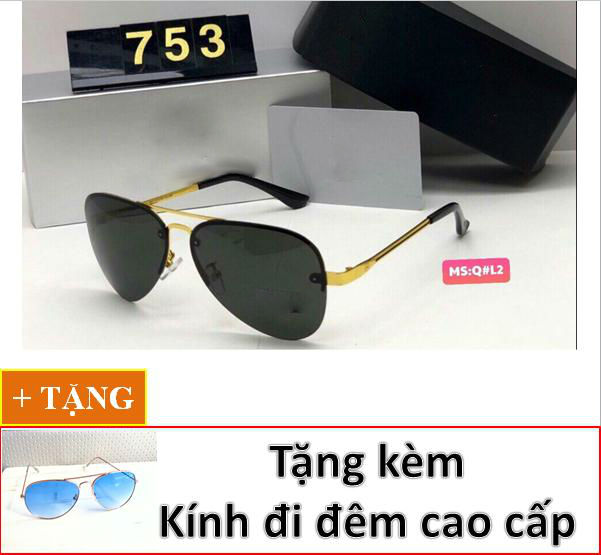 Kính mát nam thời trang cao cấp+ TẶNG KÈM KÍNH ĐI ĐÊM CAO CẤP