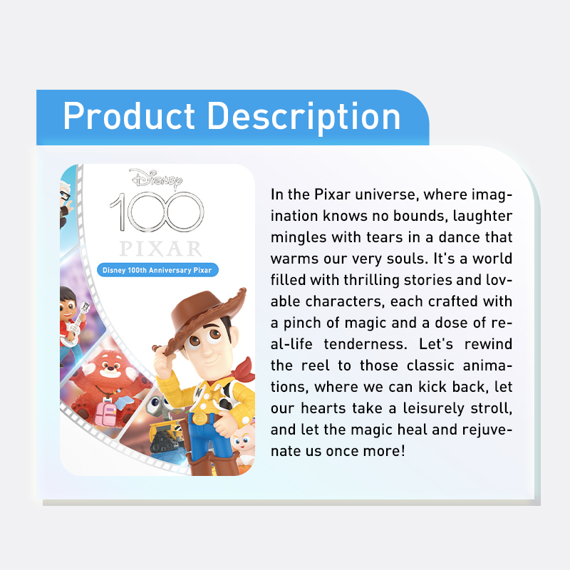 POP MART Disney 100th Anniversary Pixar Series Figures Blind Box