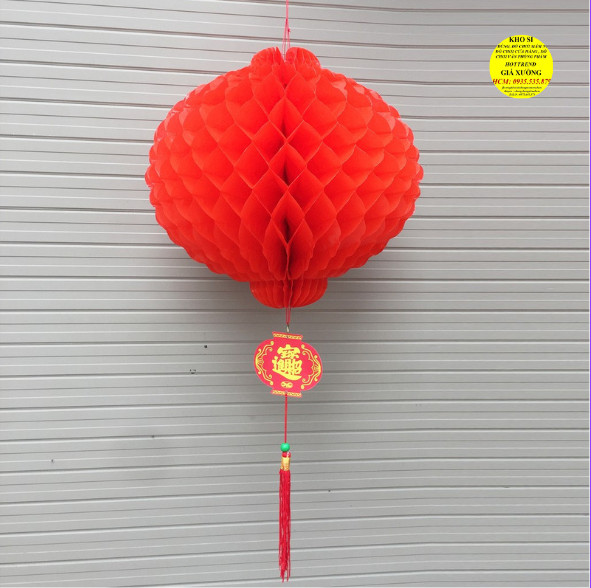 Đèn lồng đỏ nilon chữ phúc 30cm/25cm/20cm treo trang trí tết - đèn lồng chống nước