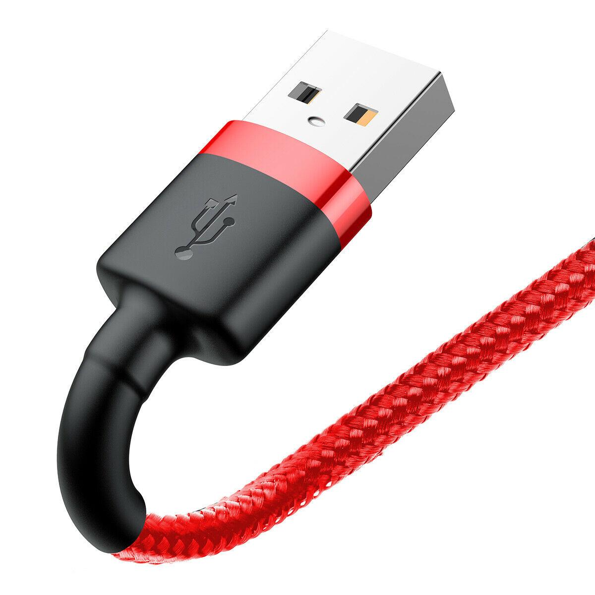 Cáp sạc nhanh, truyền dữ liệu tốc độ cao Baseus Cafule Lightning cho iPhone/ iPad  Dài 2M ( 2.4A, Sạc nhanh, Siêu bền)