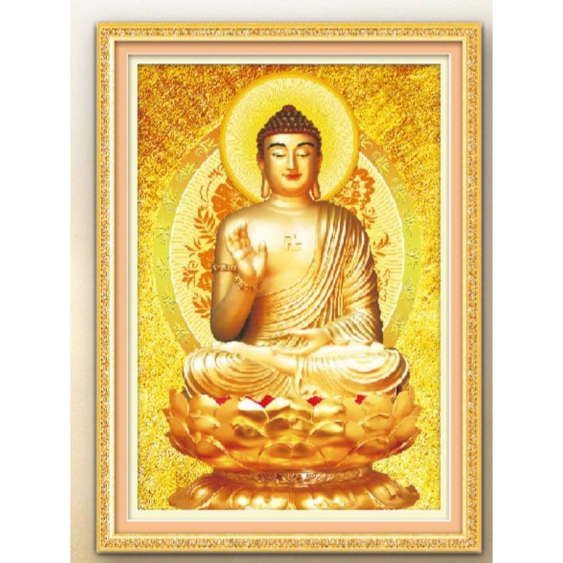 Tranh đính đá phật thích ca mâu ni . kích thước: 70cm x 50cm
