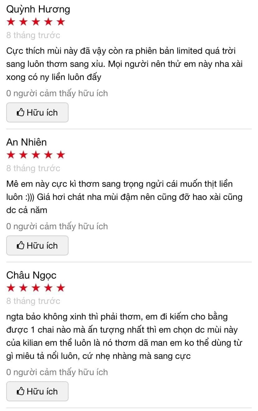 [GIẢM 5% ĐƠN 129K]Nước hoa Kilian GGGB