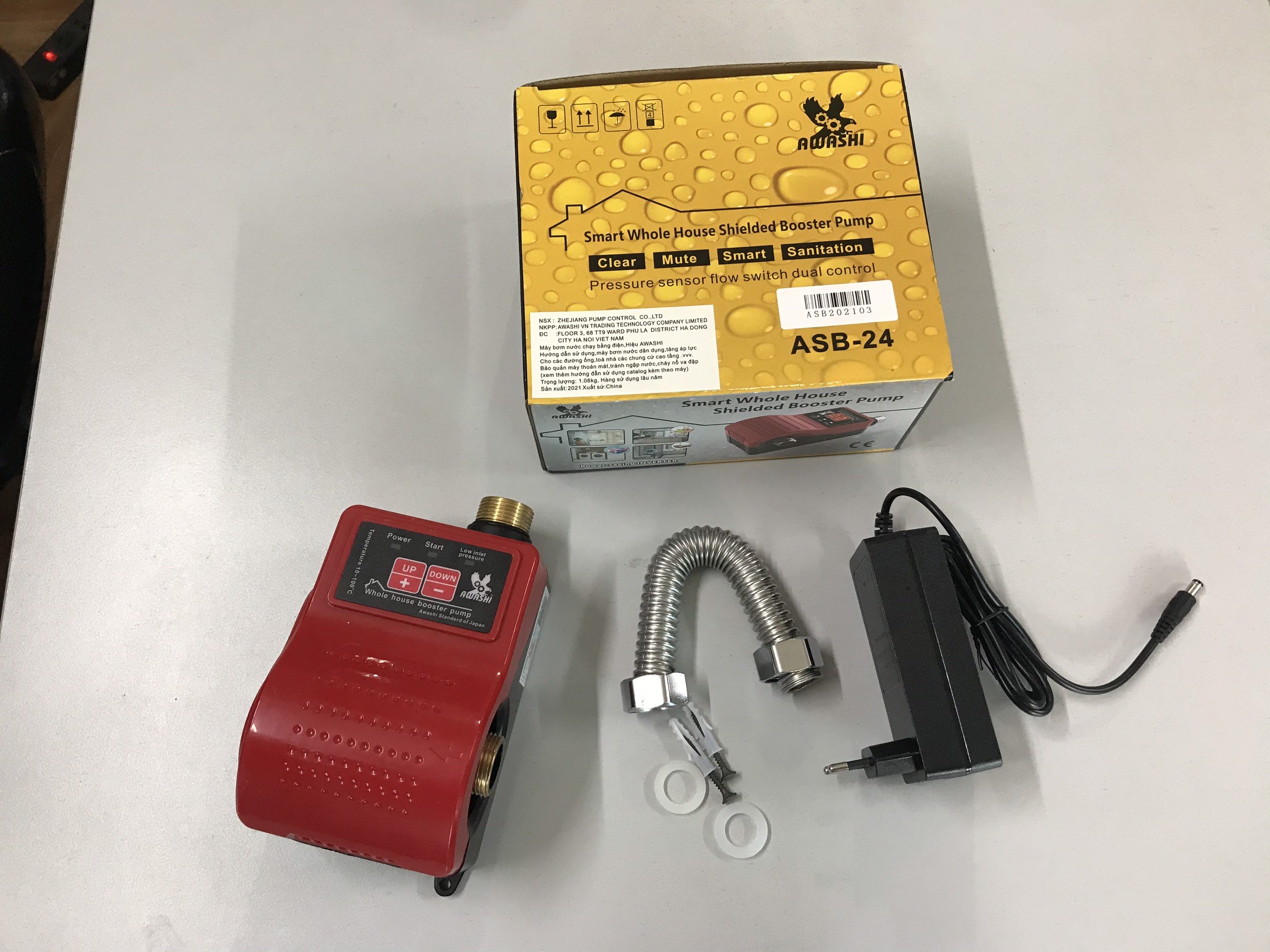 Máy bơm tăng áp mini 24V Awashi ASB-24 (100W)
