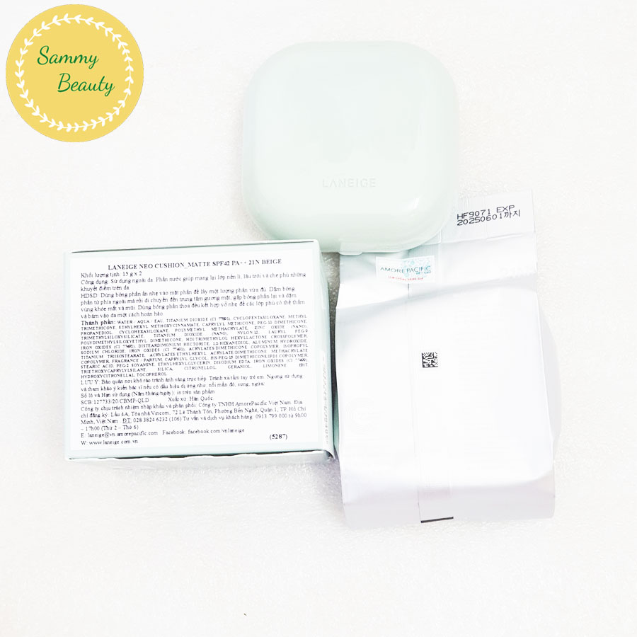 (TEM CHÍNH HÃNG) Phấn Nước LANEIGE NEO Cushion Matte 15gx2 (Kèm Refill)