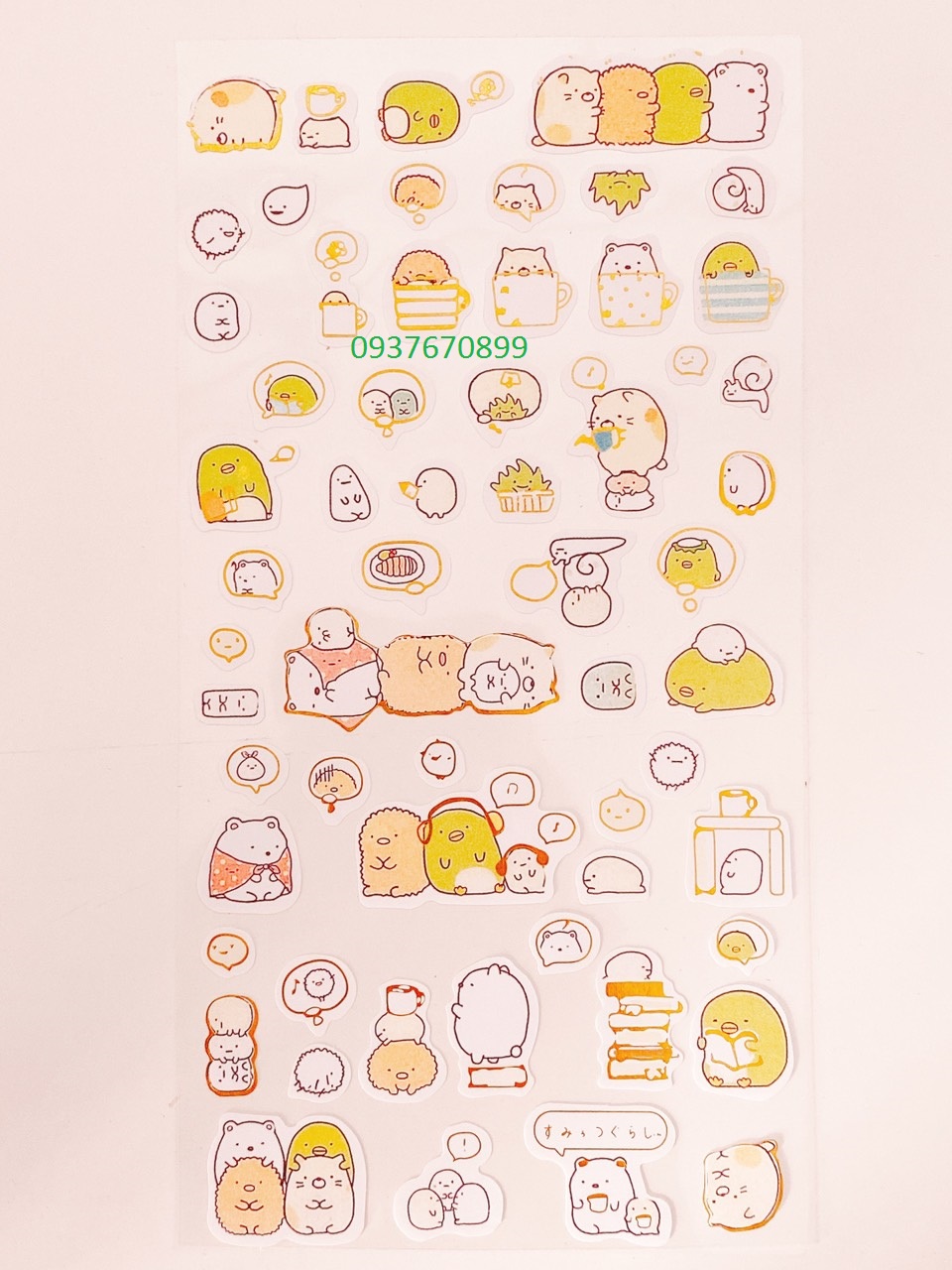[HCM]Set 2 tấm Sticker Dán Trang Trí Molang ( Trang Trí Sổ Kế Hoạch Sổ Nhật Ký)-tầm 120 cái