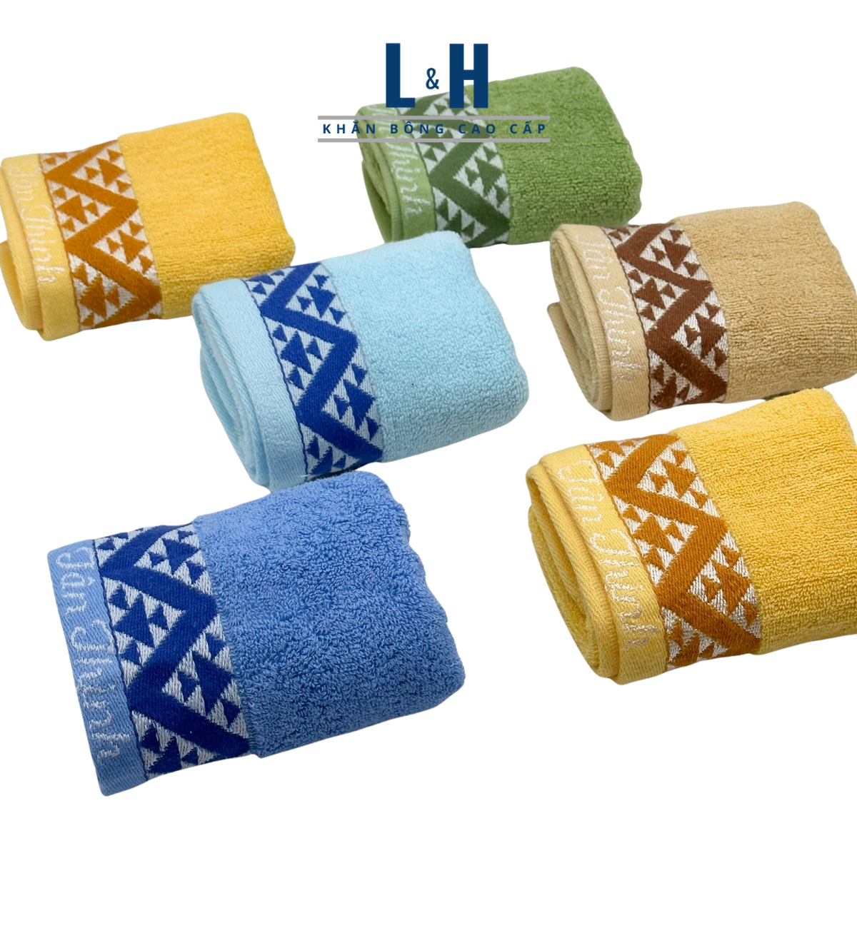Khăn mặt viền sóng, Tân Thịnh, KT 30x50cm