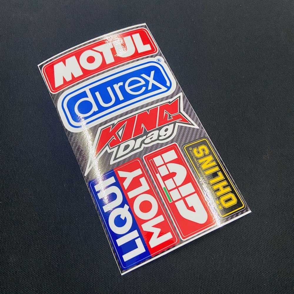 [Xã Hàng] Bộ Tem Size Nhỏ Nhiều Sticker Trang Trí Xe Máy KingDrag - Motul - Durex - Liqui Moly...