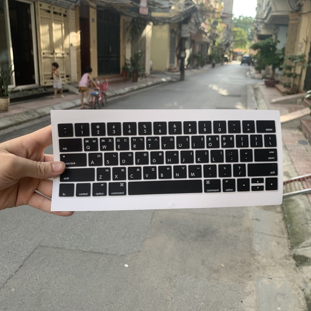 Phủ bàn phím Silicon tiếng Hàn cho Macbook bản Quốc Tế