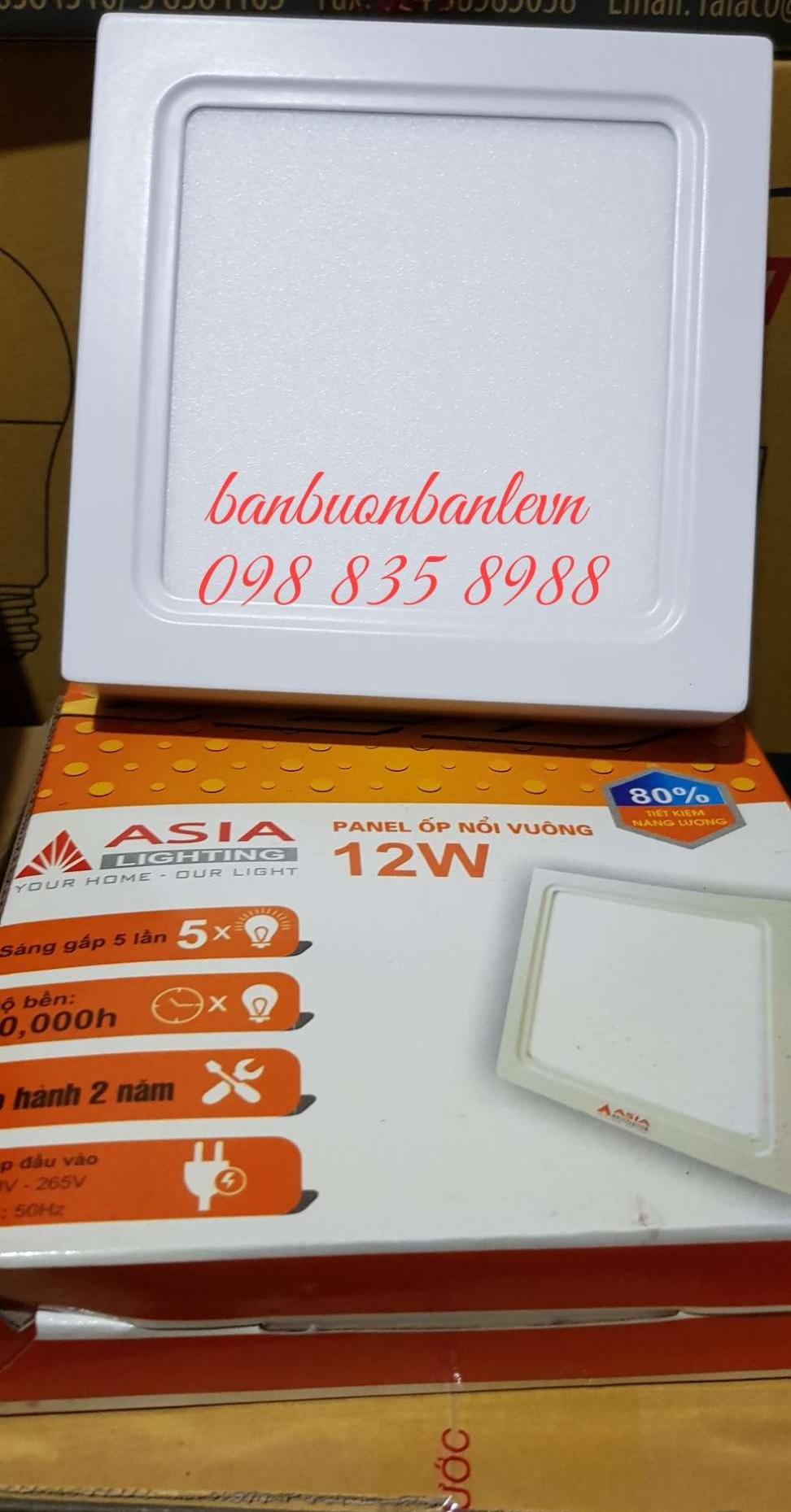 Đèn Led  panel ốp nổi vuông 12w Asia