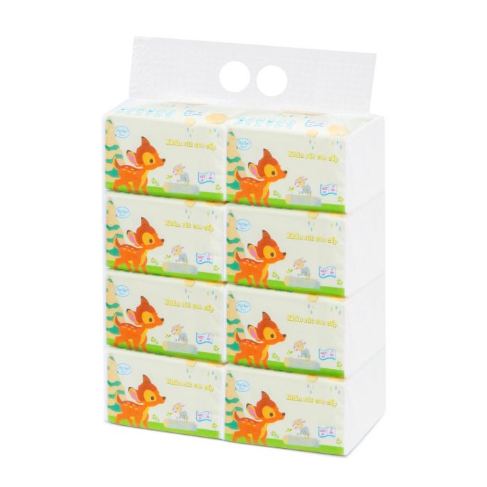 Giấy Ăn Con Nai 3 Lớp (465 Tờ/Gói, 8gói/Xách)