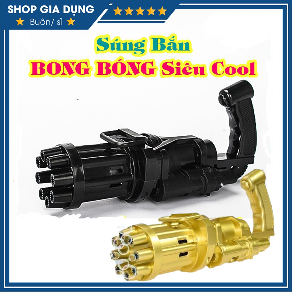 Súng Bắn Bong Bóng Xà Phòng 8 Nòng, Súng Thổi Bong Bóng Xà Phòng Siêu Hot