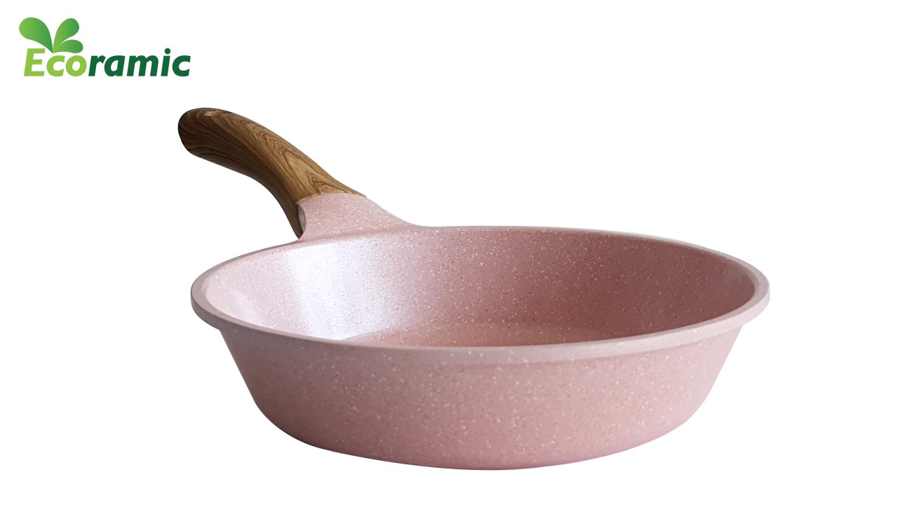 BỘ NỒI CHẢO CHỐNG DÍNH ĐÁY TỪ ECORAMIC CAO CẤP (CHẢO 20CM.QUÁNH 16.NỒI 18.20.22CM)
