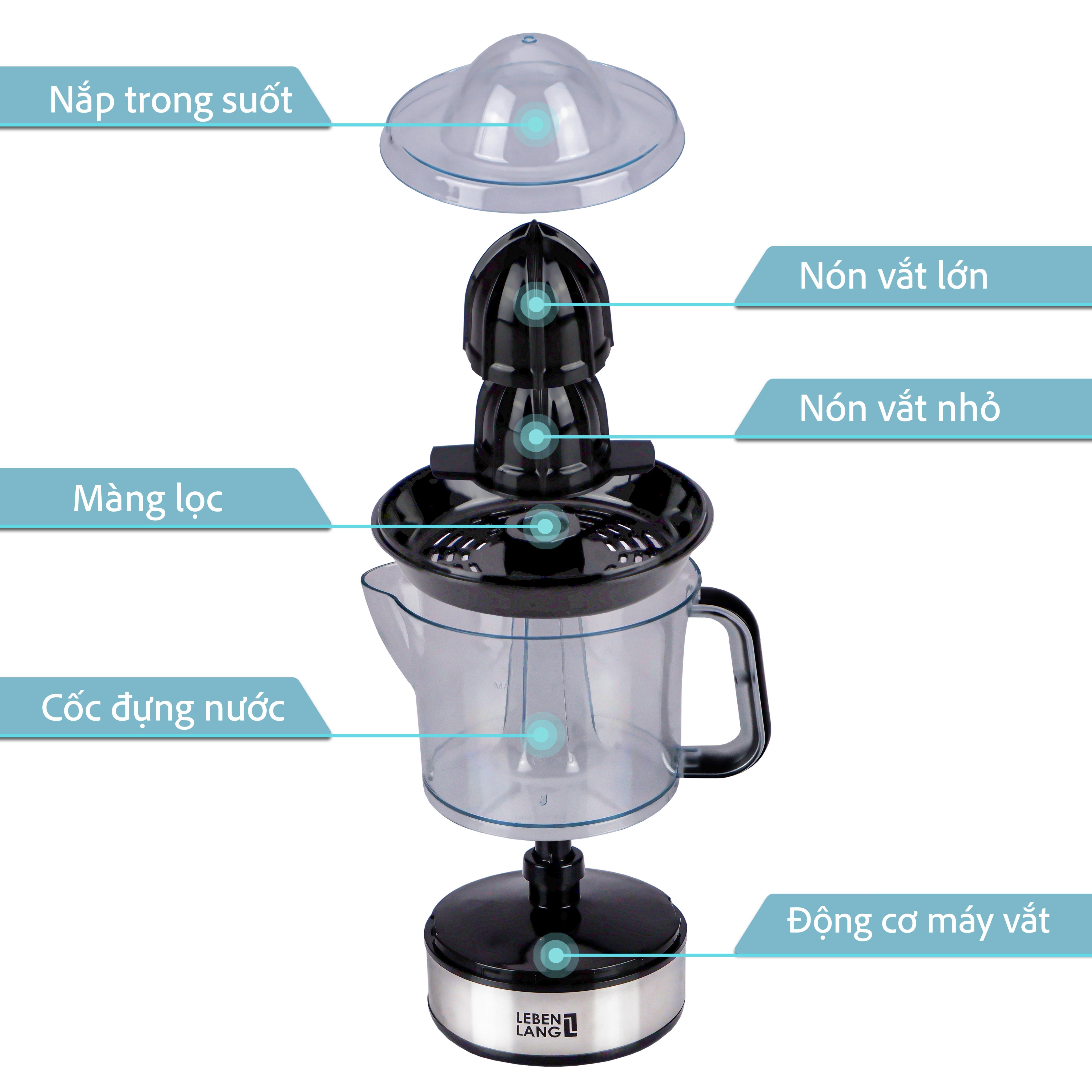 Máy vắt cam LEBEN LANG 1.2Lít - LBL3898