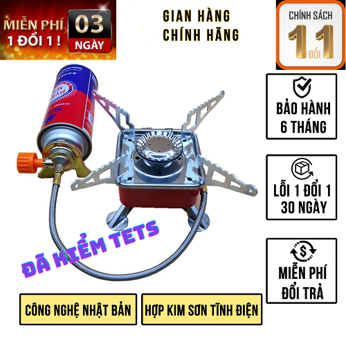 ( ĐANG SALE - 50% ) Bếp gas mini du lịch xếp gọn hợp kim thép chắc chắn, đánh lửa tự động chuyên phượt thủ sử dụng an toàn với bình gas mini đã qua kiểm duyệt