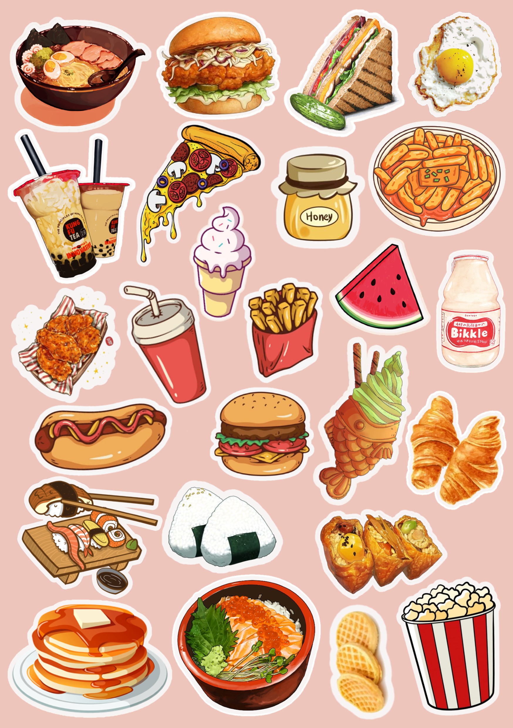 Set 50 hình thức ăn mlem mlem