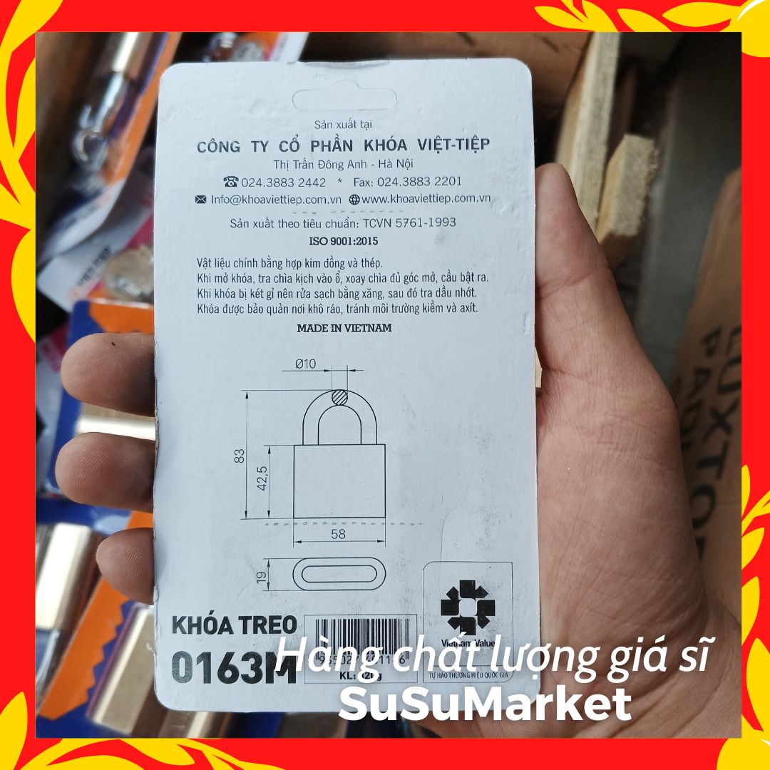 Ổ KHOÁ CỬA [CHÍNH HÃNG VIỆT TIỆP] 5 PHÂN 6 PHÂN
