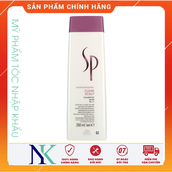 Dầu gội làm sạch da đầu gàu sp clear scalp shampoo 250ml