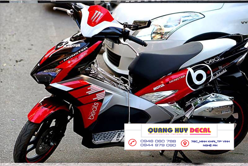 Tem trùm Air Blade đỏ đen monster motul - Độ dán team trùm decal xe máy Air Blade đỏ đen monster motul - Team trùm decal xe máy Air Blade rẻ đẹp và chất