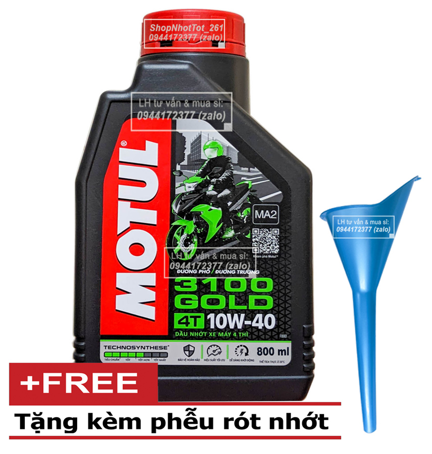 Dầu nhớt xe số motul gold 3100 10w40 800ml