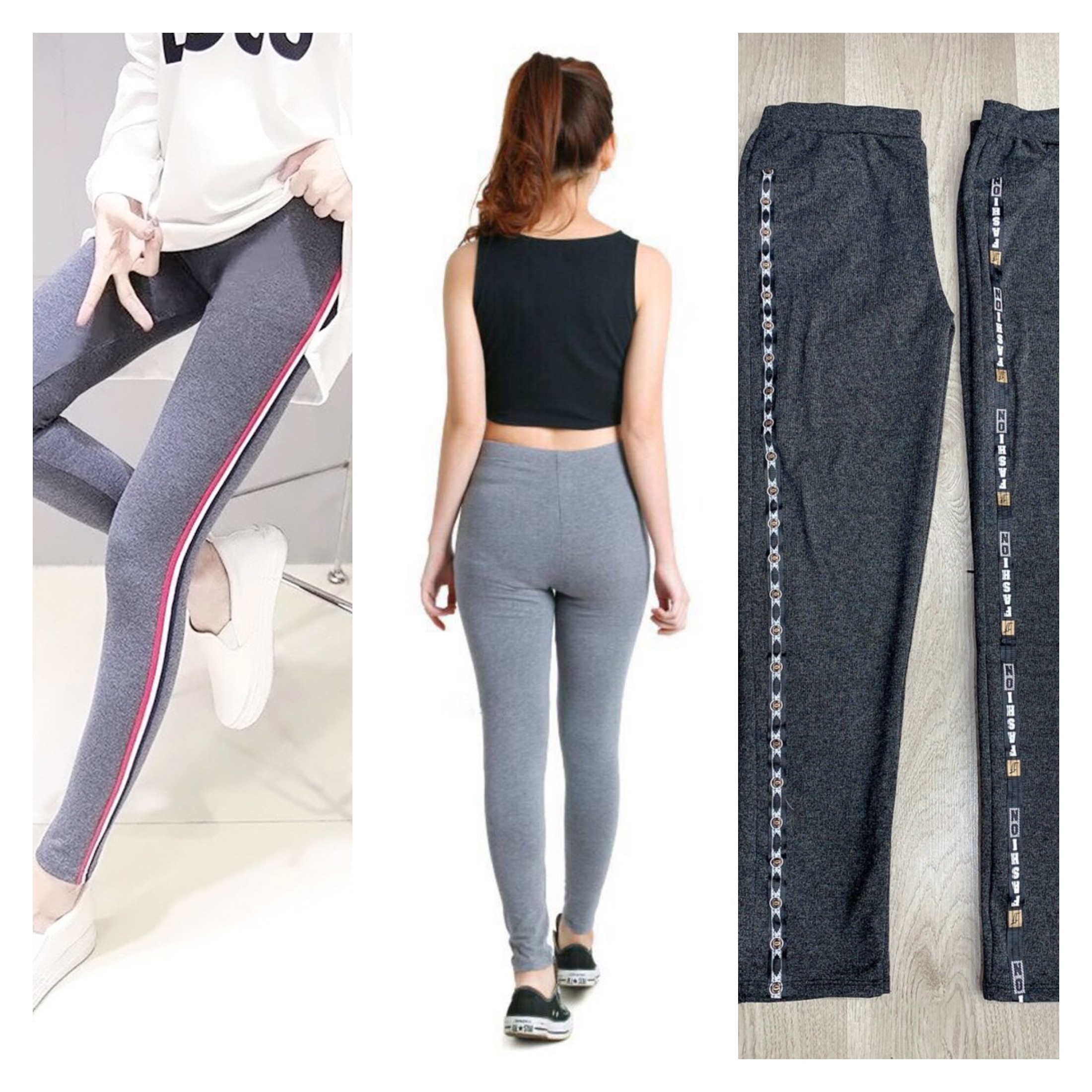 Quần legging viền chữ Quần ôm nữ Quần leeging co giãn 4 chiều fom dưới 60kg -CÓ SIZE XL DƯỚI 65KG