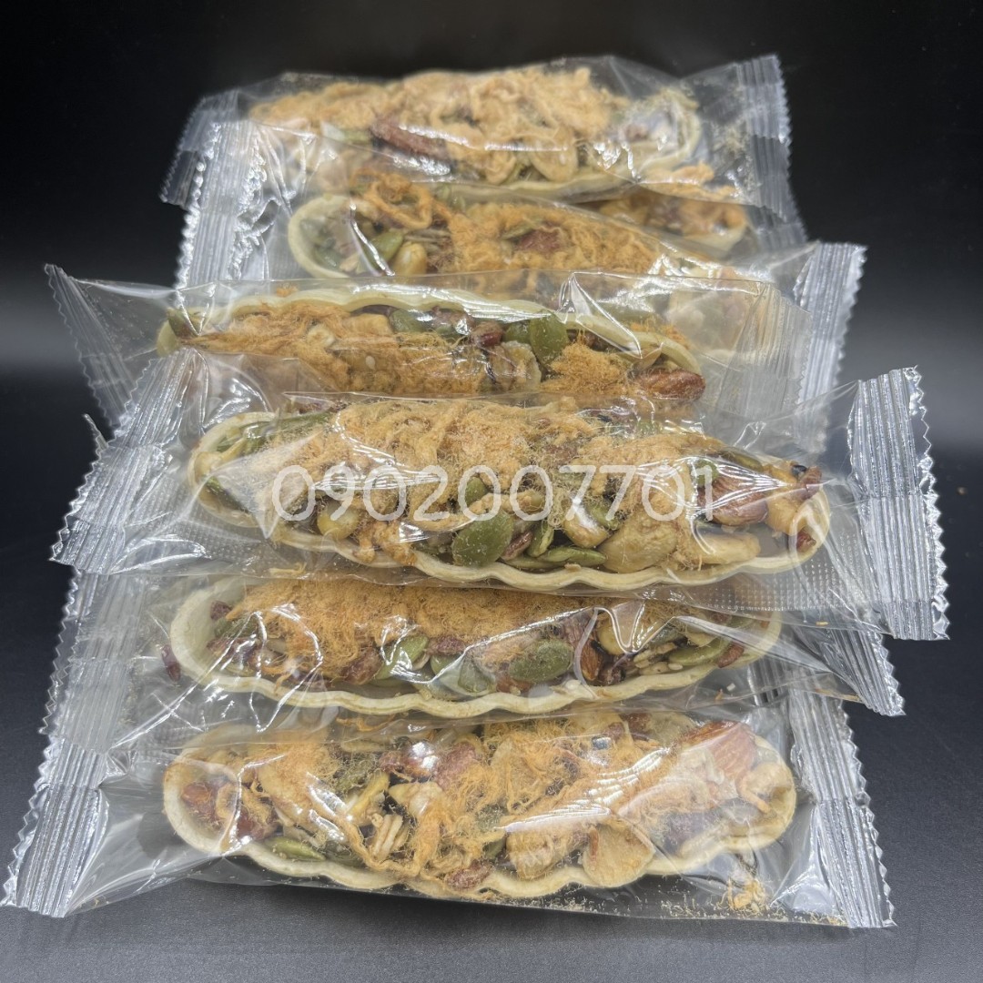 500g bánh thuyền hạt dinh dưỡng mix chà bông - đồ ăn vặt