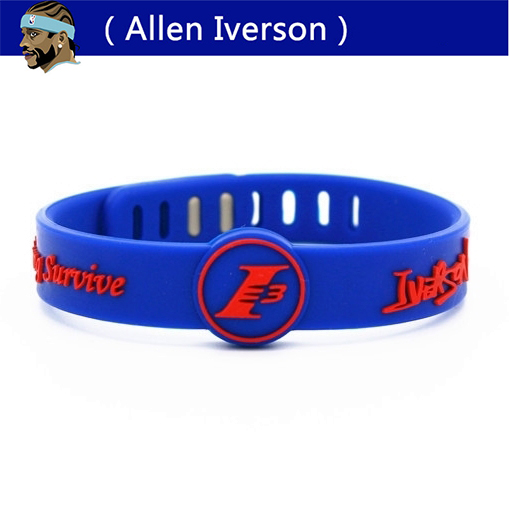 Vòng Tay Bóng Rổ NBA 4.1 Chất Liệu Cao Su Silicone Logo Các Đội Bóng Rổ NBA Nổi Tiếng Celtics Warriors Los Angeles