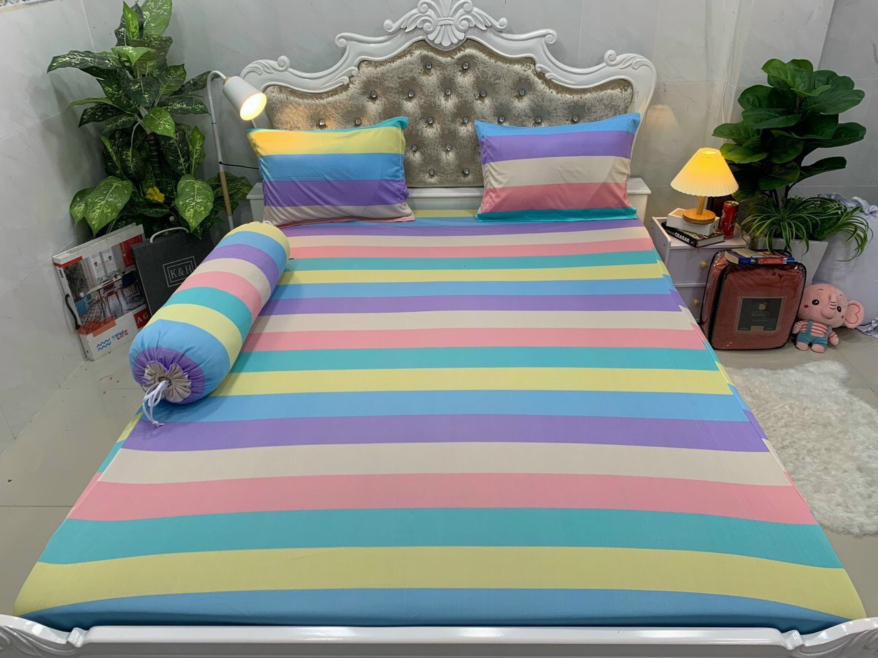 (1M2*2M) Bô drap ga thun Hàn quốc Van phát không mền