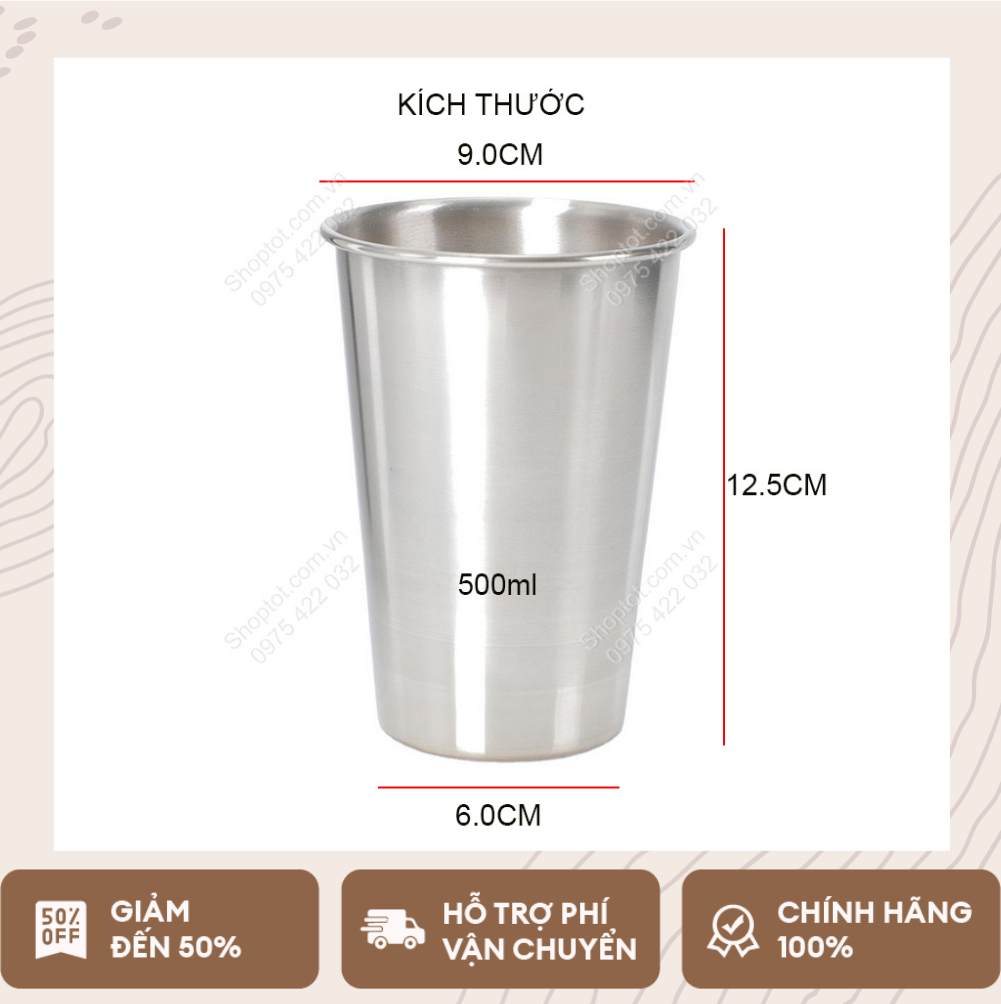CỐC INOX CHẤT LIỆU THÉP KHÔNG GỈ