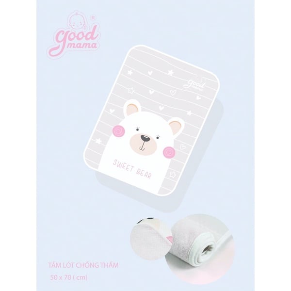 Tấm Lót Chống Thấm size 75X110cm cho bé sơ sinh GOODMAMA