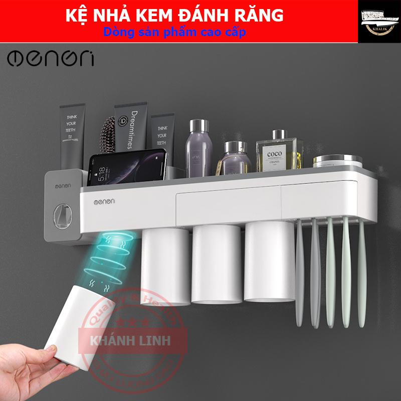Trọn bộ kệ kem đánh răng, bàn chải đánh răng đa năng menon 198 - a - màu ghi