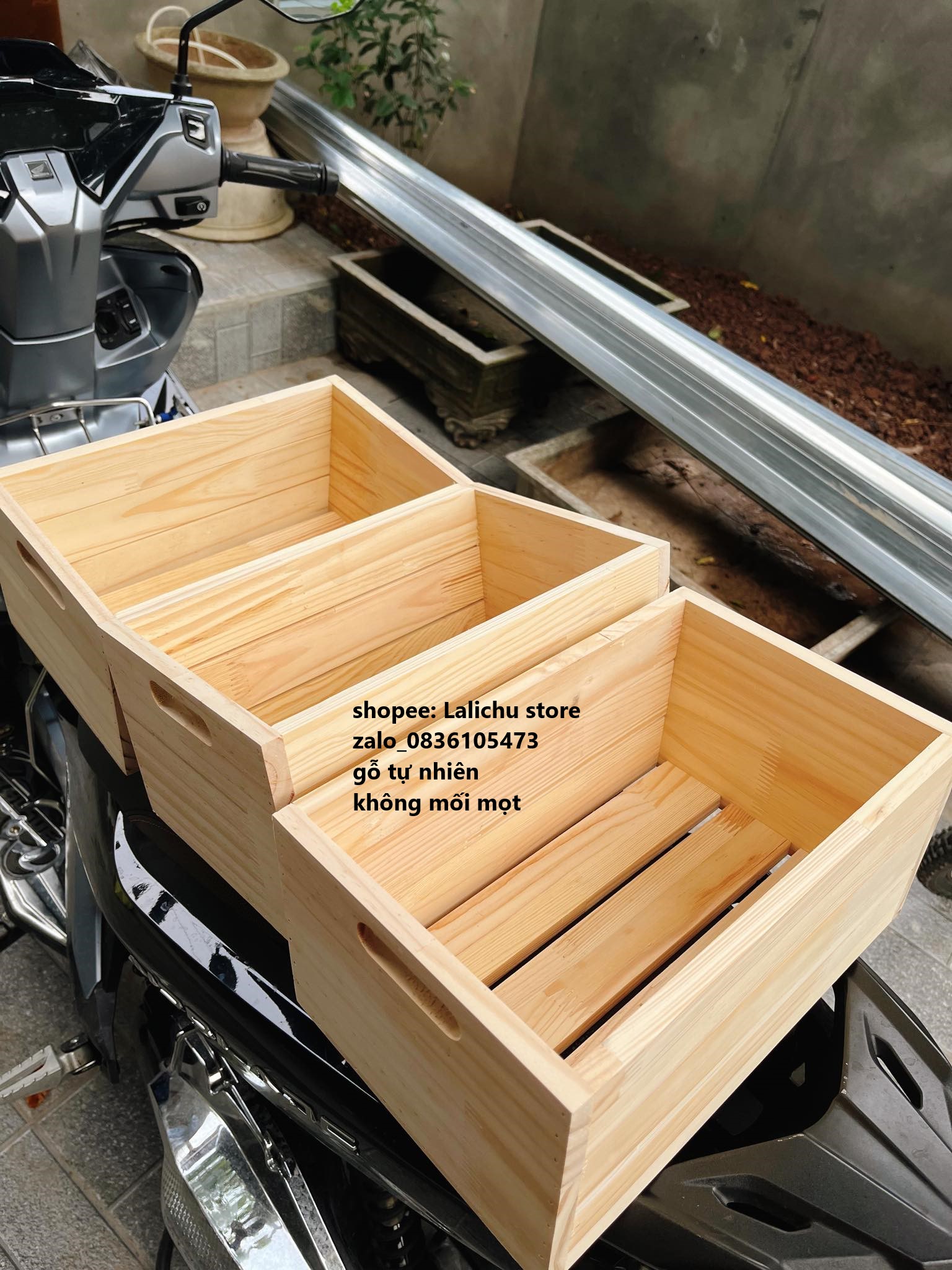 Thùng Gỗ Decor Đa Năng, Hộp Gỗ Trưng Bày Đựng Đồ Trang Trí Quán Cafe Nhà Cửa