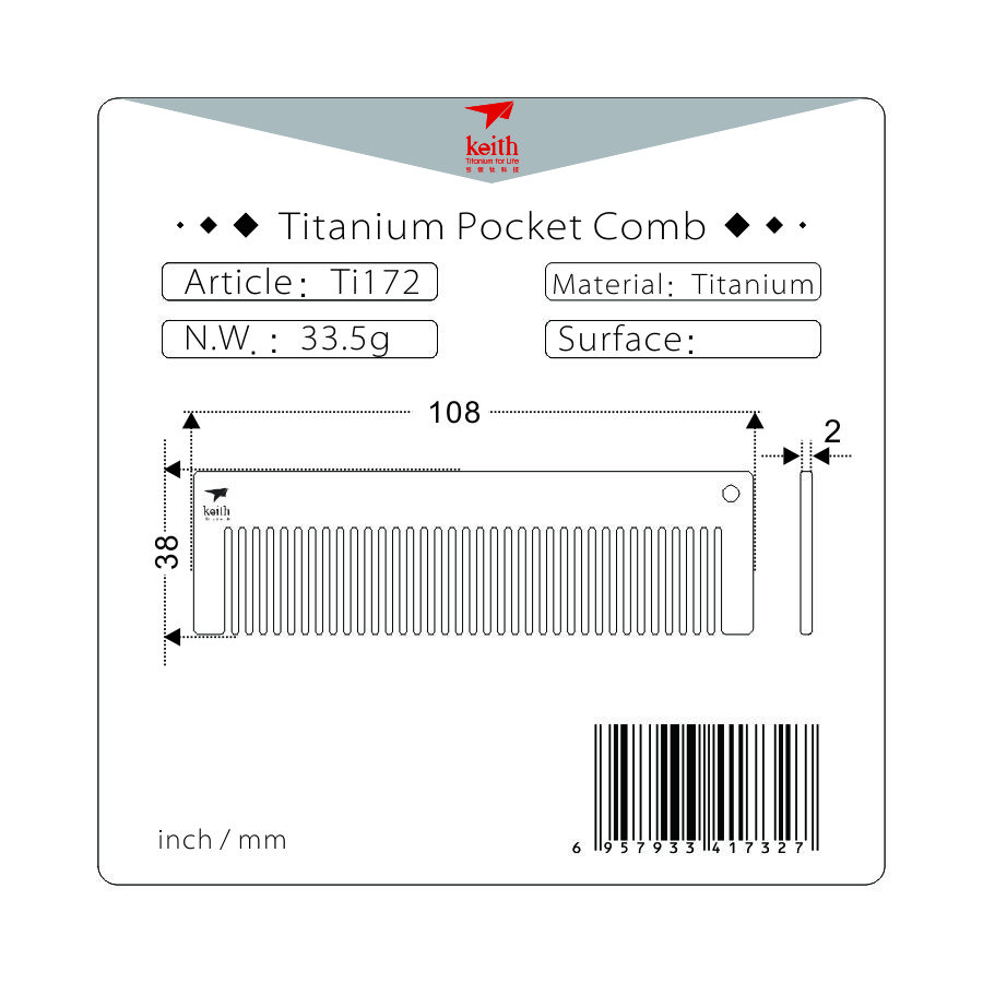 [HCM]Lược Titanium Keith Ti1732 (lược thẳng)