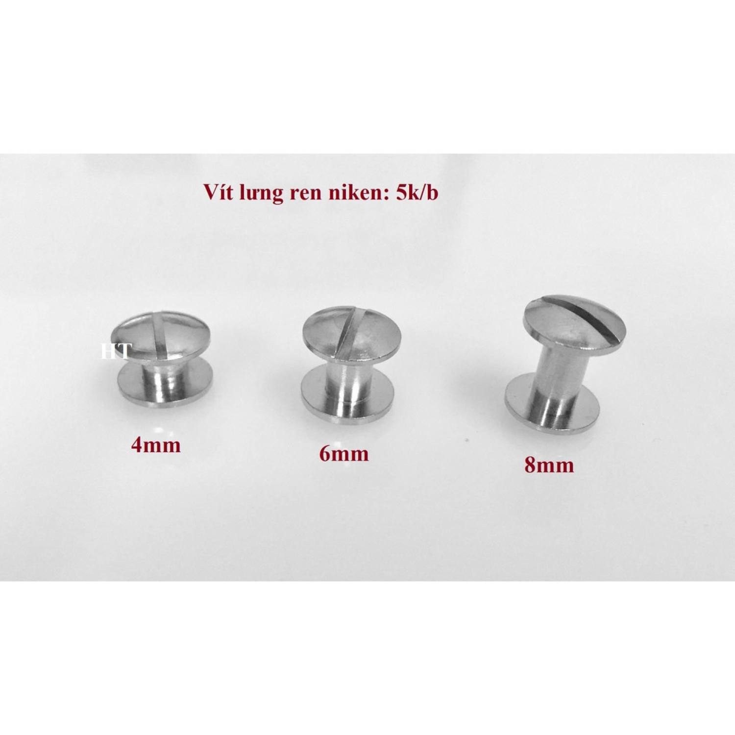 Vít vặn đồng, niken, inox (10 cái)
