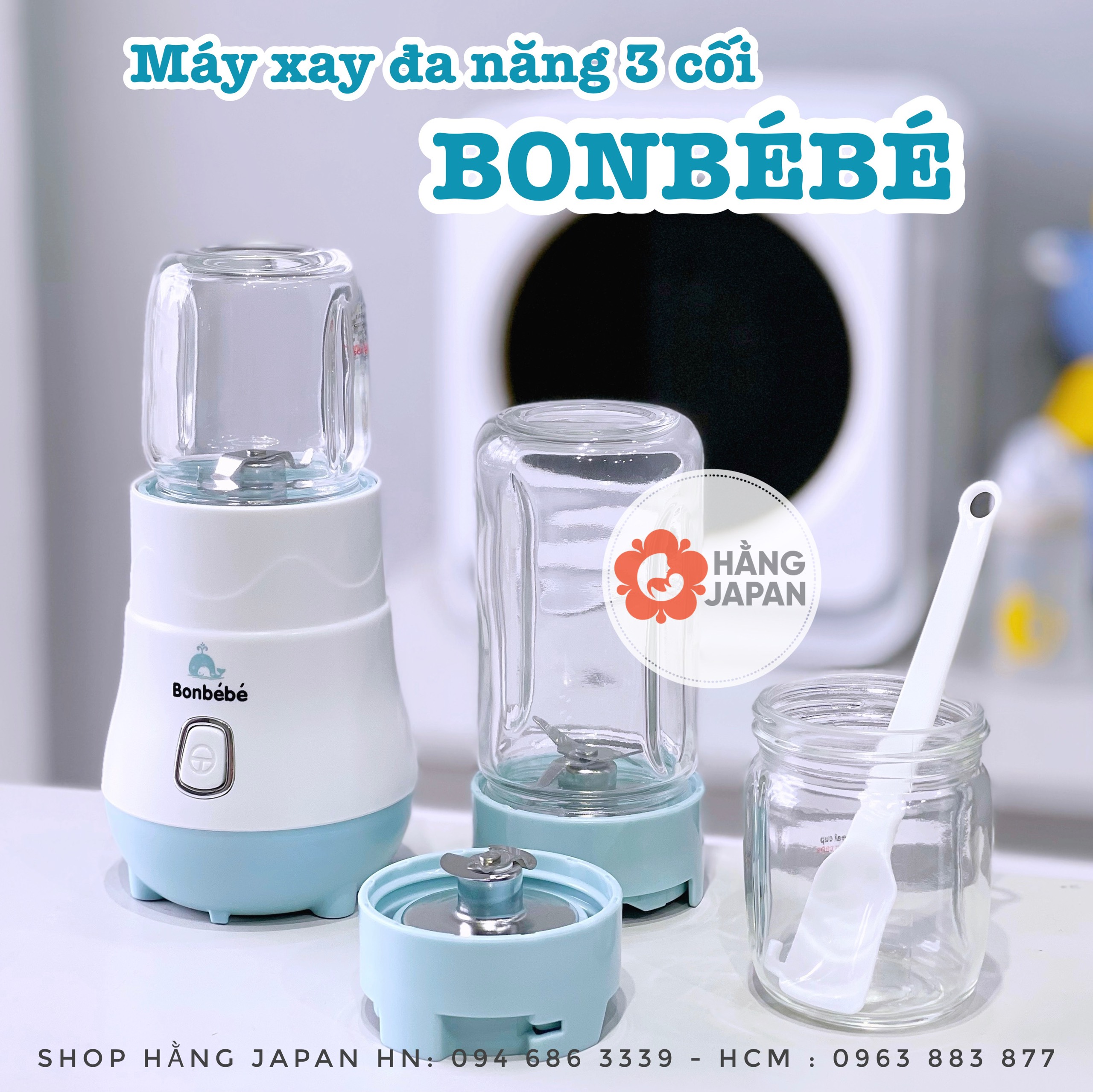 Máy xay đa năng 3 cối Bonbebe BB-39