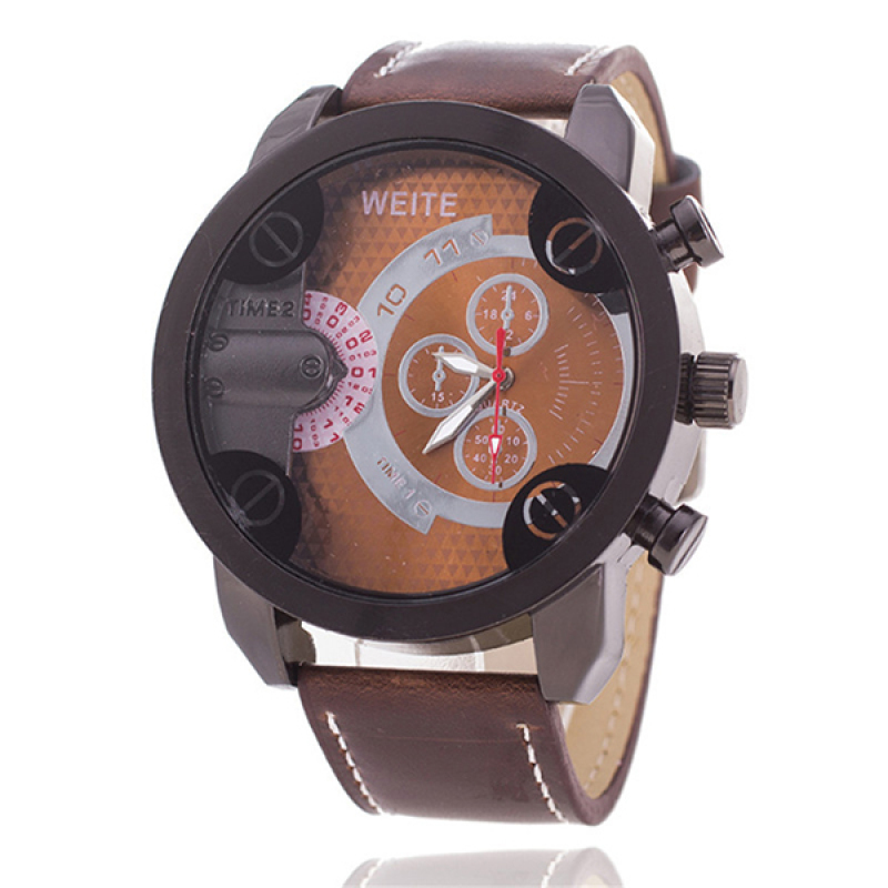 Đồng hồ đeo tay nam dây giả da Weite WT047_BR5948 (Nâu)