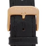 Đồng Hồ Nam Dây Da Neos 40703M 2 Lich (Đen)