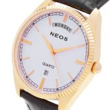 Đồng Hồ Nam Dây Da Neos 40703M 2 Lich (Đen)