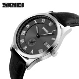 Đồng hồ nam dây da Skmei 1132 (Dây đen)