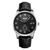 Đồng hồ nam dây da Skmei 1132 (Dây đen)